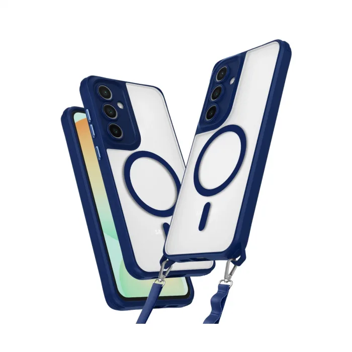 Samsung Galaxy S25 Plus Kılıf Enka Magsafe Silikon Kılıf - Lacivert