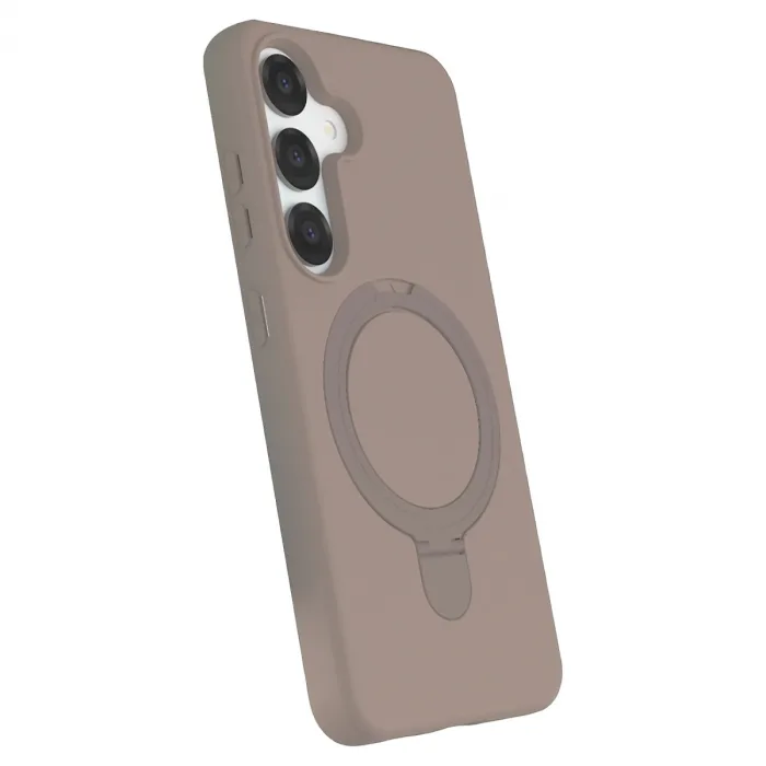 Samsung Galaxy S25 Regal Magsafe Standlı Kapak - Çöl Titanyum