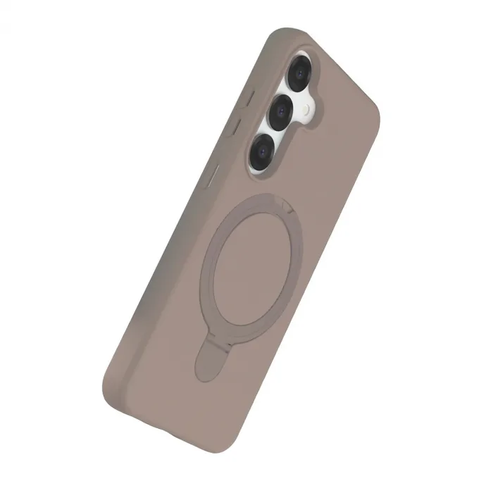 Samsung Galaxy S25 Regal Magsafe Standlı Kapak - Çöl Titanyum