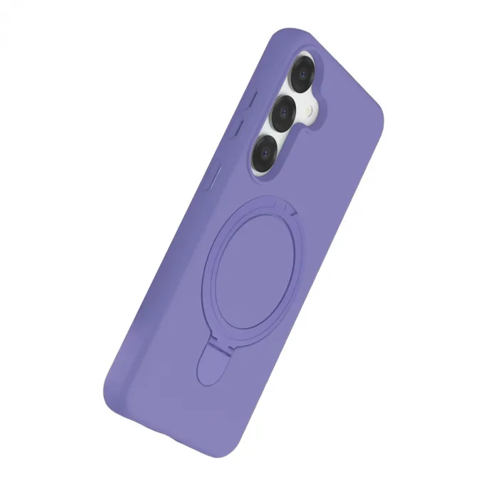 Samsung Galaxy S25 Regal Magsafe Standlı Kapak - Lila