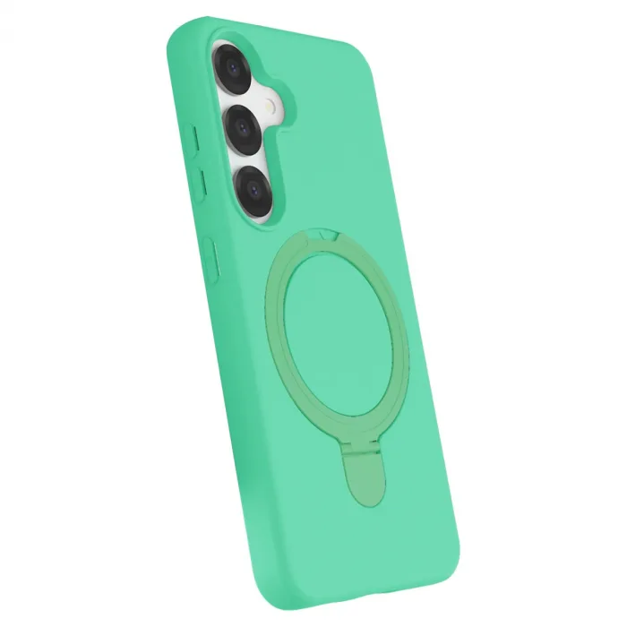 Samsung Galaxy S25 Regal Magsafe Standlı Kapak - Yeşil
