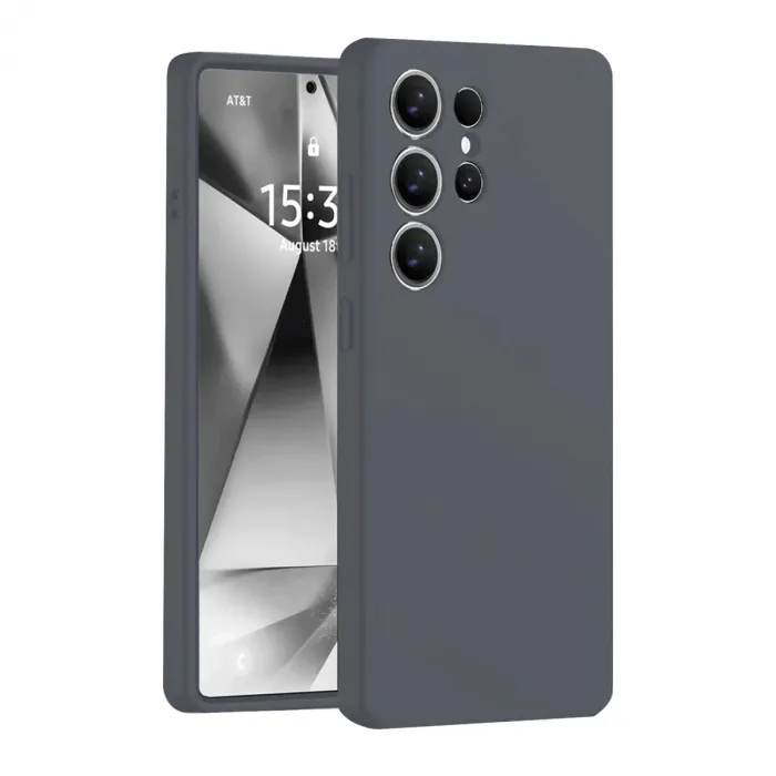 Samsung Galaxy S25 Ultra Kılıf Nano İçi Kadife Silikon - Gri