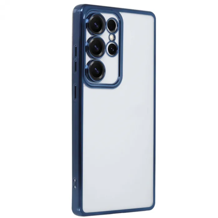 Samsung Galaxy S25 Ultra Kılıf Razer Lensli Silikon - Lacivert