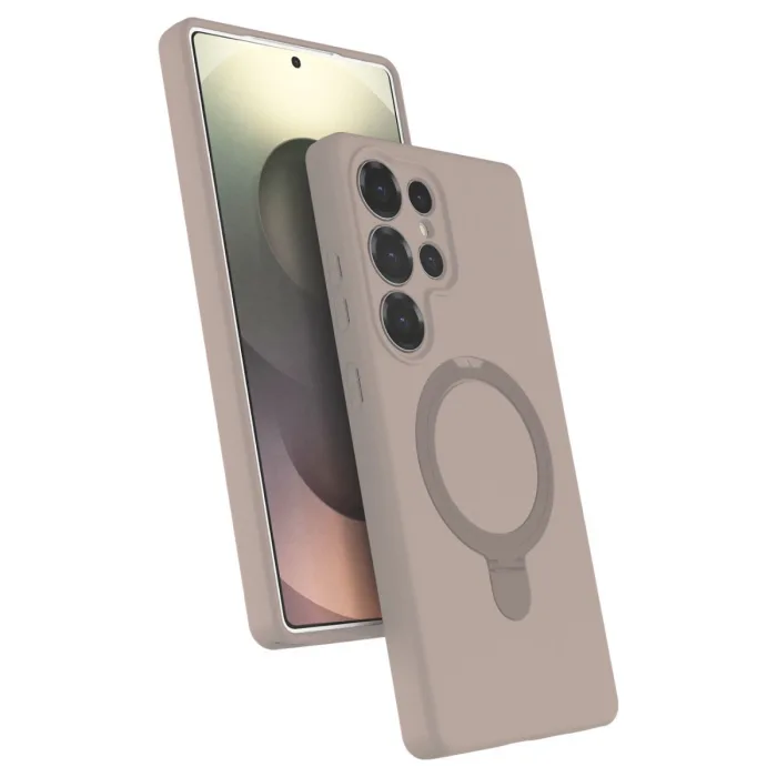 Samsung Galaxy S25 Ultra Regal Magsafe Standlı Kapak - Çöl Titanyum