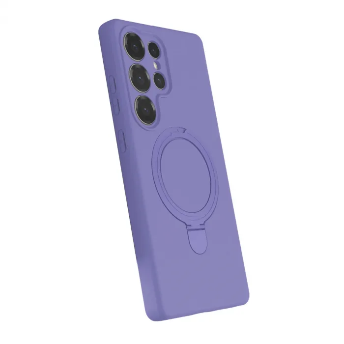 Samsung Galaxy S25 Ultra Regal Magsafe Standlı Kapak - Lila