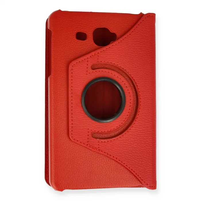 Samsung Galaxy T280 Tab A 7 Kılıf 360 Tablet Deri Kılıf - Kırmızı