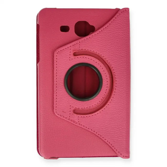 Samsung Galaxy T280 Tab A 7 Kılıf 360 Tablet Deri Kılıf - Pembe