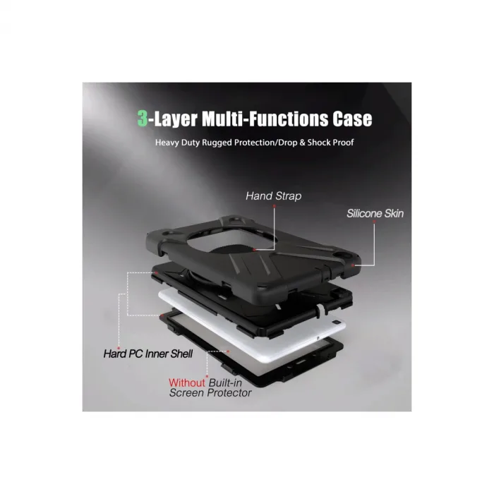 Samsung Galaxy T290 Tab A 8 Kılıf Amazing Tablet Kapak - Siyah