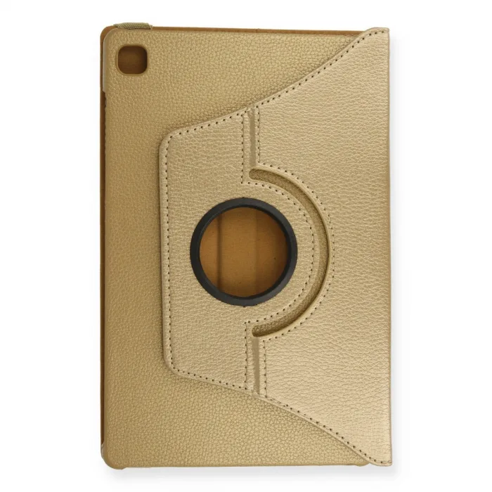 Samsung Galaxy T500 Tab A7 10.4 Kılıf 360 Tablet Deri Kılıf - Gold