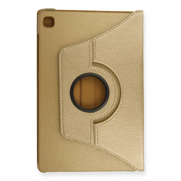 Samsung Galaxy T500 Tab A7 10.4 Kılıf 360 Tablet Deri Kılıf - Gold