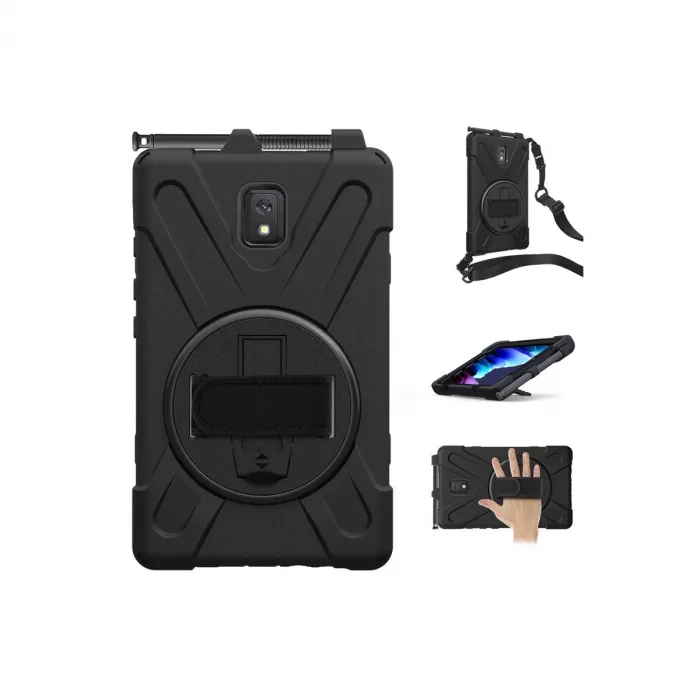 Samsung Galaxy T577 Tab Active 3 Kılıf Amazing Tablet Kapak - Siyah