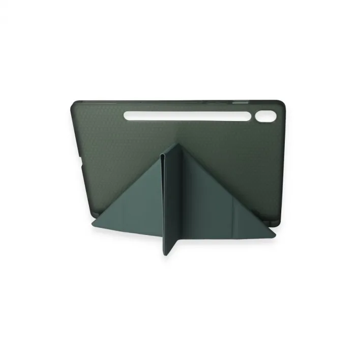 Samsung Galaxy T870 Tab S7 11 Kılıf Kalemlikli Mars Tablet Kılıfı - Koyu Yeşil