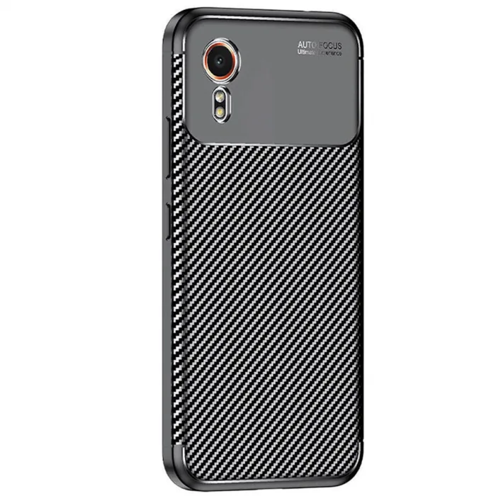 Samsung Galaxy Xcover 7 Kılıf Auto Focus Karbon Kapak - Siyah