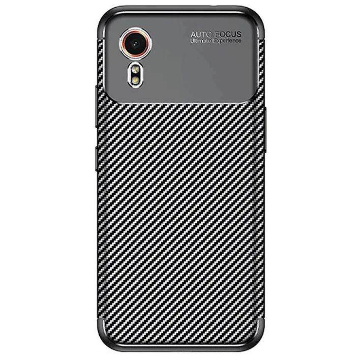 Samsung Galaxy Xcover 7 Kılıf Auto Focus Karbon Kapak - Siyah