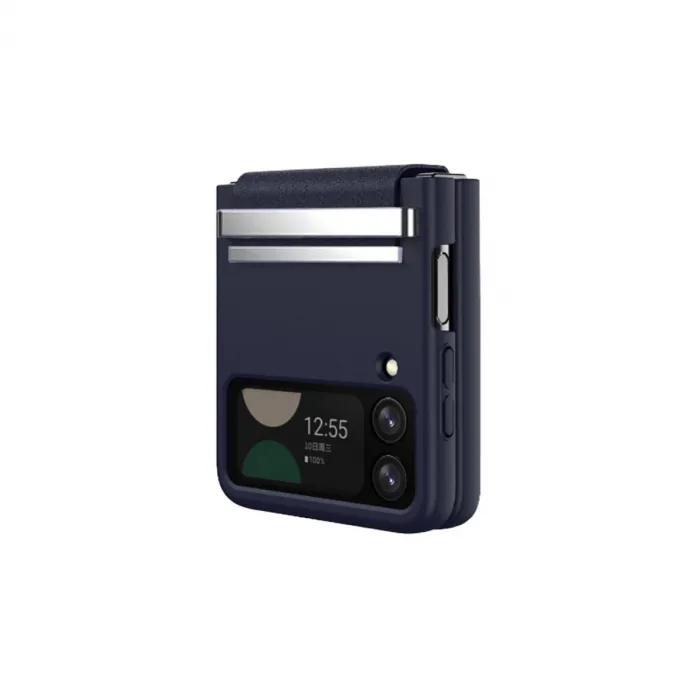 Samsung Galaxy Z Flip 4 Kılıf Belt Flip Kapak - Lacivert