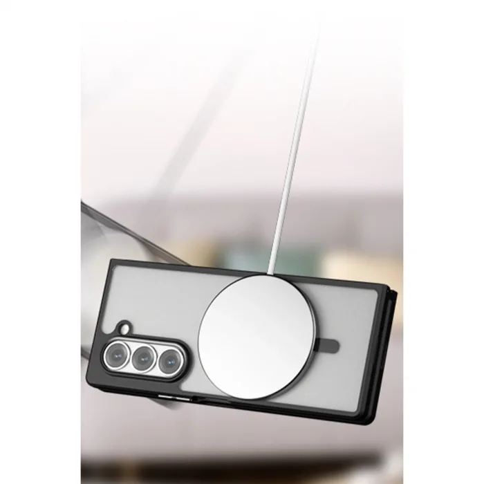 Samsung Galaxy Z Fold 5 Kılıf Blur Fold Magsafe Kapak - Siyah
