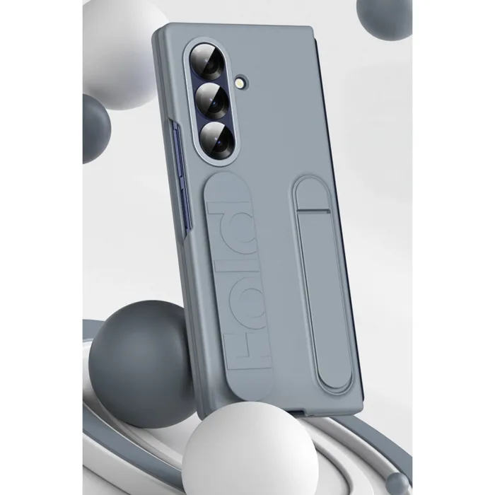 Samsung Galaxy Z Fold 7 Kılıf Costa Standlı Kapak - Gri