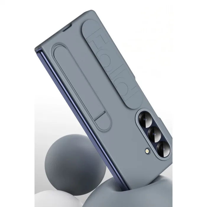 Samsung Galaxy Z Fold 7 Kılıf Costa Standlı Kapak - Gri