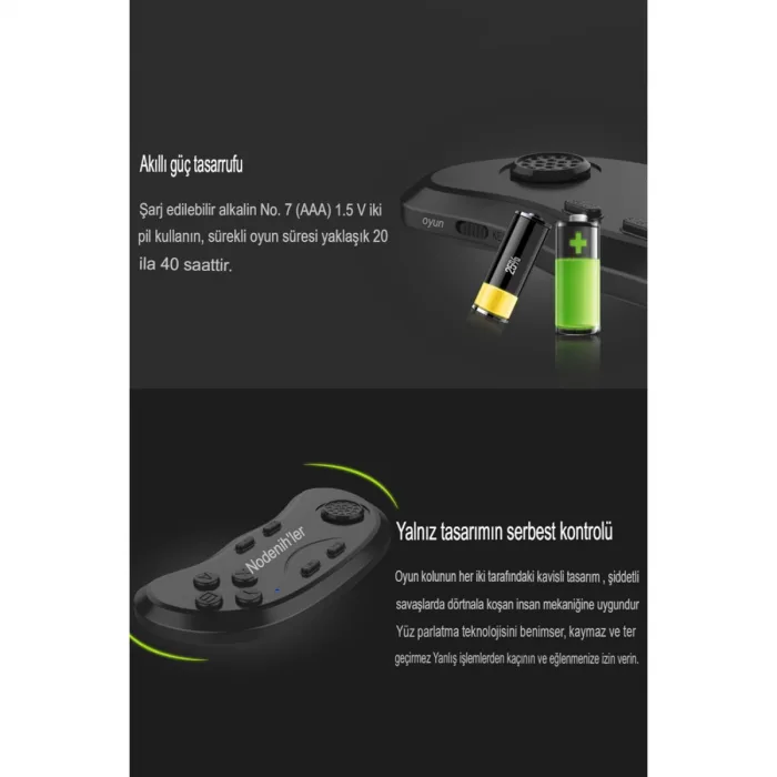 Shinecon Sc-b01 Sanal Gerçeklik Gözlüğü Kumandası - Siyah