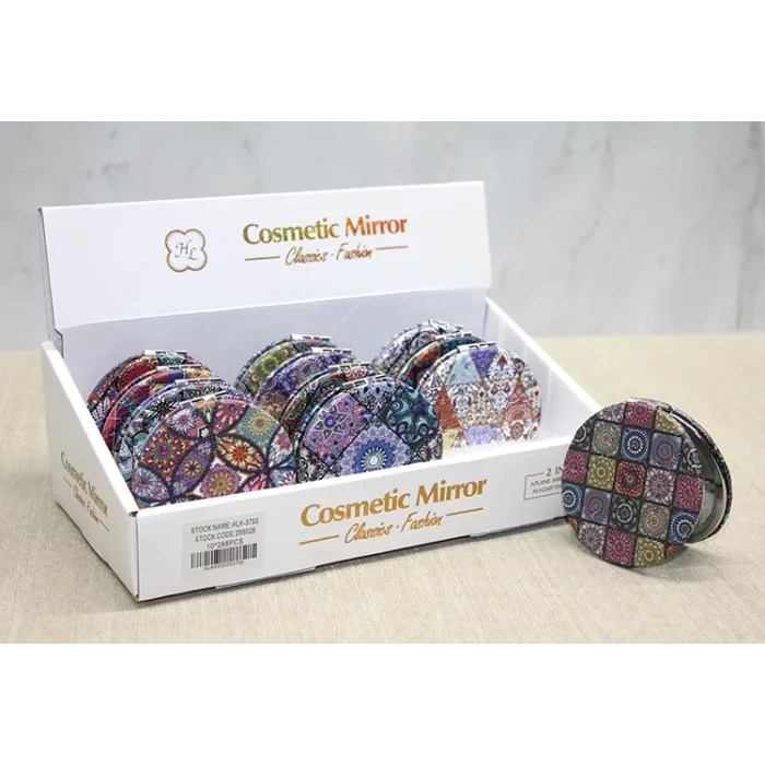 Taşlı El Aynası Yuvarlak İnce Alk3750