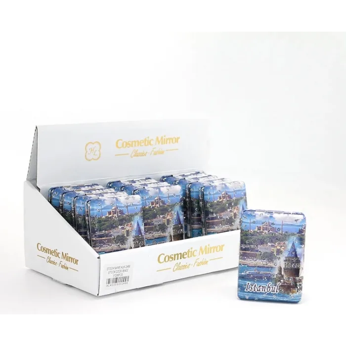 Taşlı İstanbul Tasarımı El Aynası Kalın Alk2486