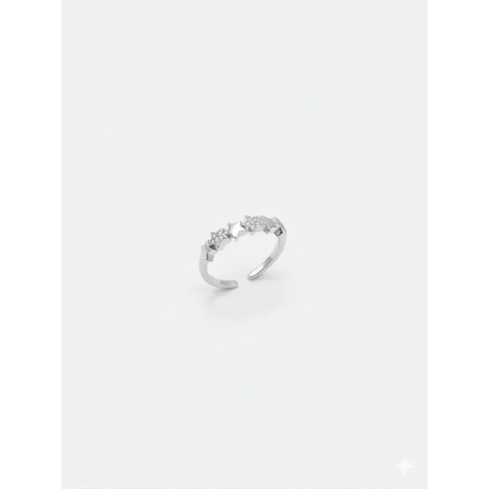 Taşlı Yıldız Tasarımlı Yüzük - Yz0239-1