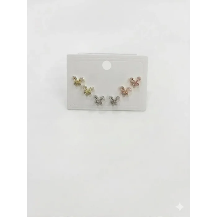 Tatlı Kelebek Modeli Altılı Küpe - Kp00563
