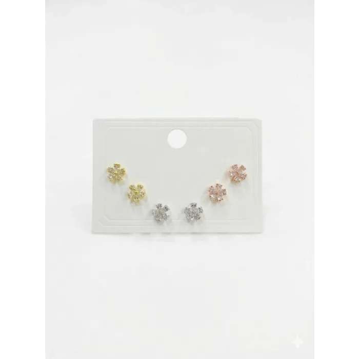 Tatlı Minik Çiçekler Altılı Küpe - Kp00652