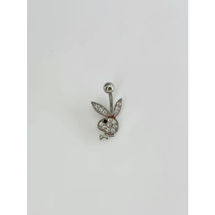 Tavşan Detaylı Göbek Piercing - Pg0114