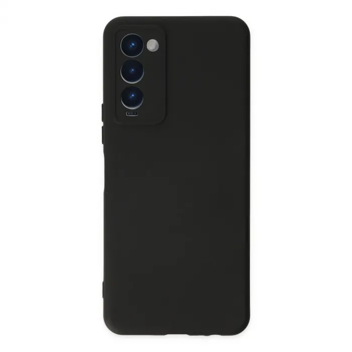 Tecno Camon 18 Kılıf Nano İçi Kadife Silikon - Siyah