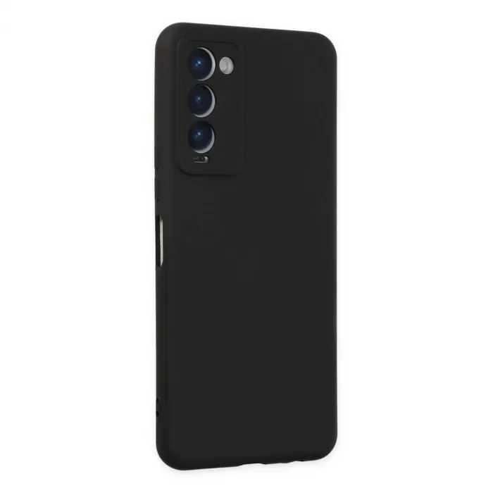 Tecno Camon 18 Kılıf Nano İçi Kadife Silikon - Siyah