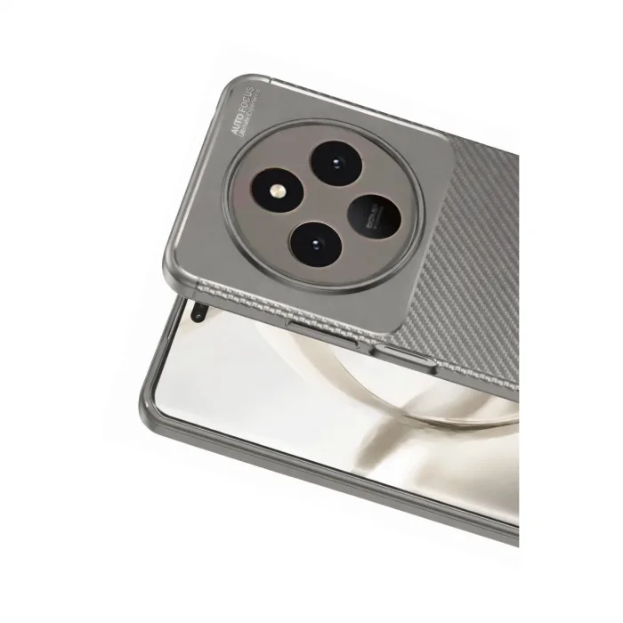 Tecno Spark 30 Kılıf Auto Focus Karbon Kapak - Gri