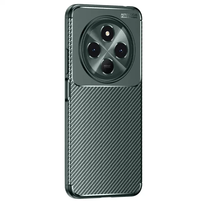 Tecno Spark 30c Kılıf Auto Focus Karbon Kapak - Koyu Yeşil