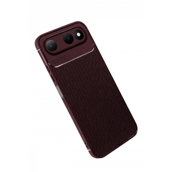 Tecno Spark 50 5G Auto Focus Karbon Kapak - Bordo