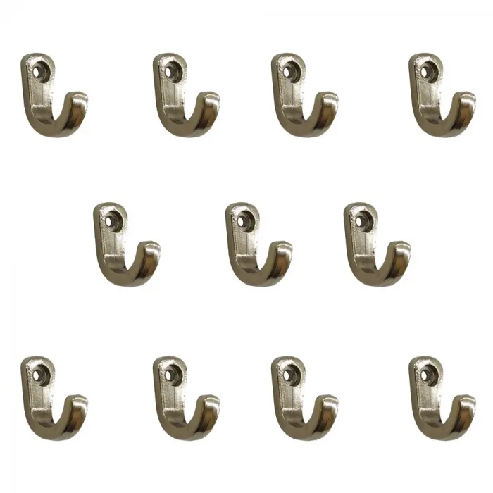 Tekli Anahtar, Bijuteri, Vitrin, Dekor Askısı - Nikel, 10x18x22 Mm