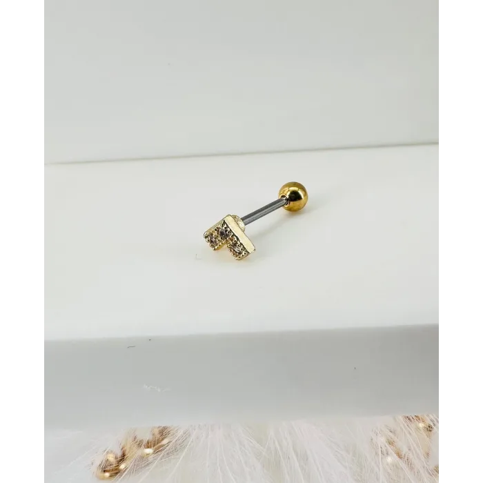 Zirkon Taşlı Uç Kısmı : Pirinç Kıkırdak Bar Uzunluğu : 6 Mm / Bar Kalınlığı 0.8 Mm / Top Boyu 3 Mm - Pt0008-1