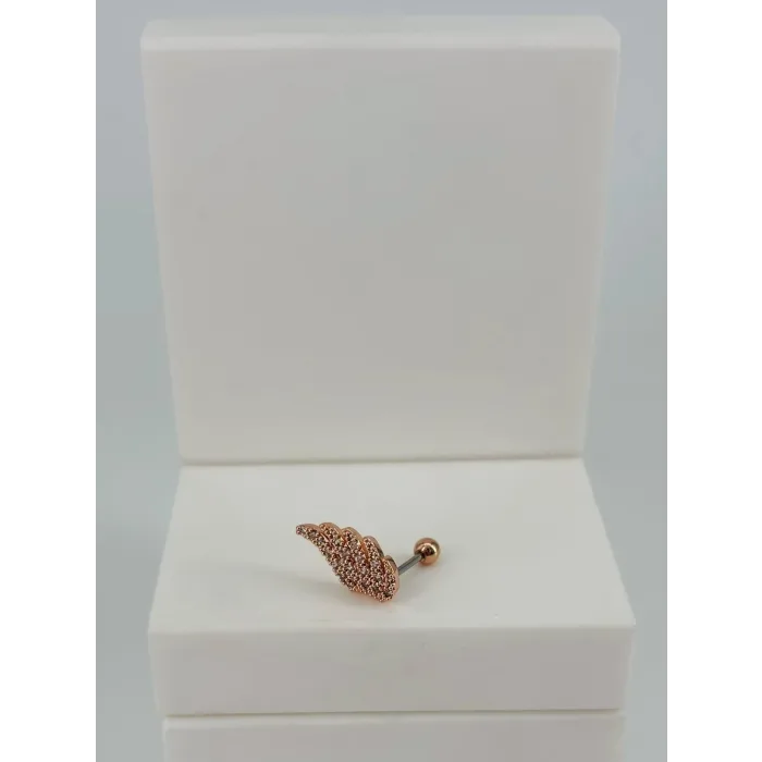 Rose Zirkon Taşlı Uç Kısmı : Pirinç Kıkırdak Bar Uzunluğu : 6 Mm / Bar Kalınlığı 0.8 Mm / Top Boyu 3 Mm / Çap 10 Mm - Pt0055-2