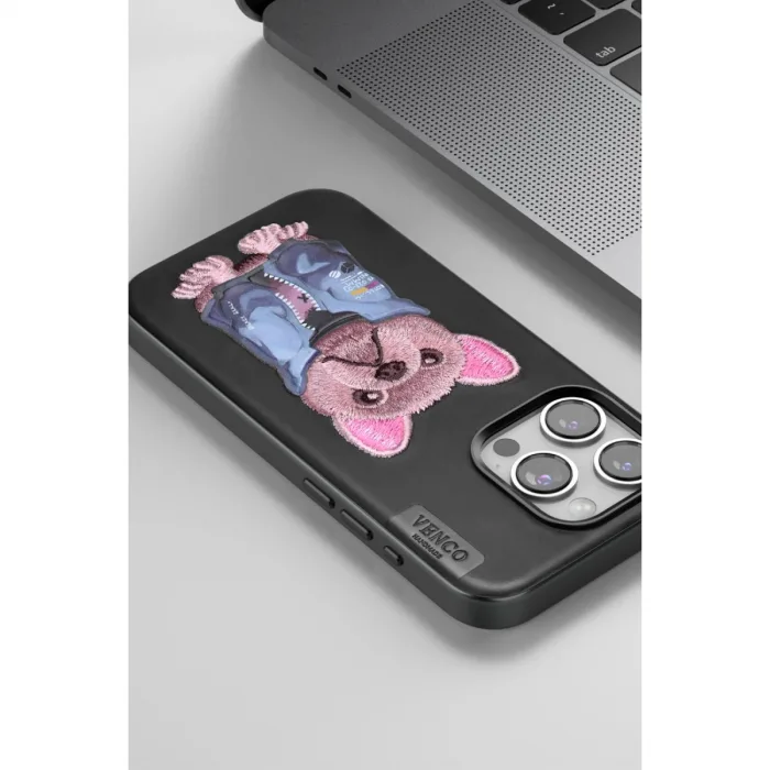 Venco  İphone 15 Pro Max Cute Desenli Kapak - Siyah
