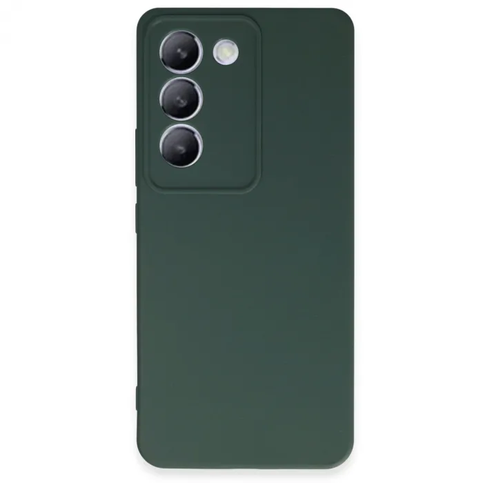 Vivo V30 Lite 4g Kılıf First Silikon - Koyu Yeşil