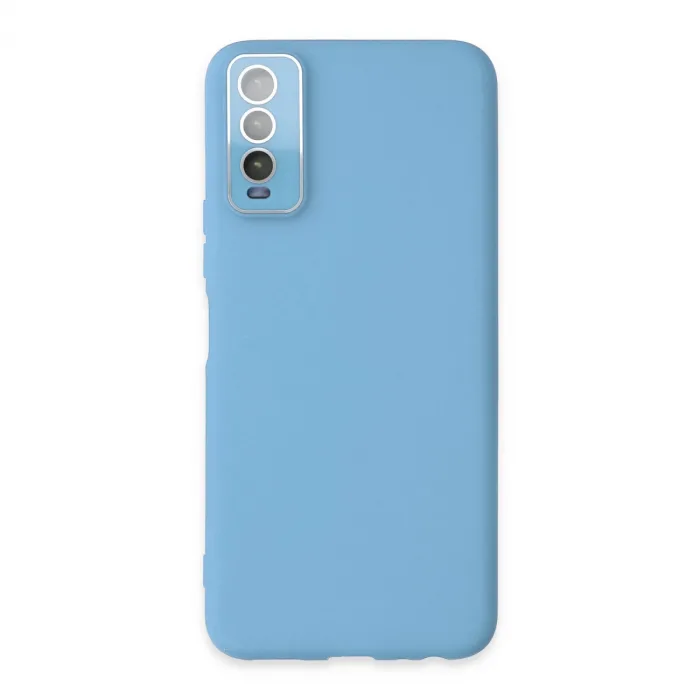 Vivo Y11s Kılıf Lansman Glass Kapak - Mavi