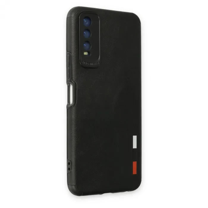 Vivo Y11s Kılıf Loop Deri Silikon - Siyah