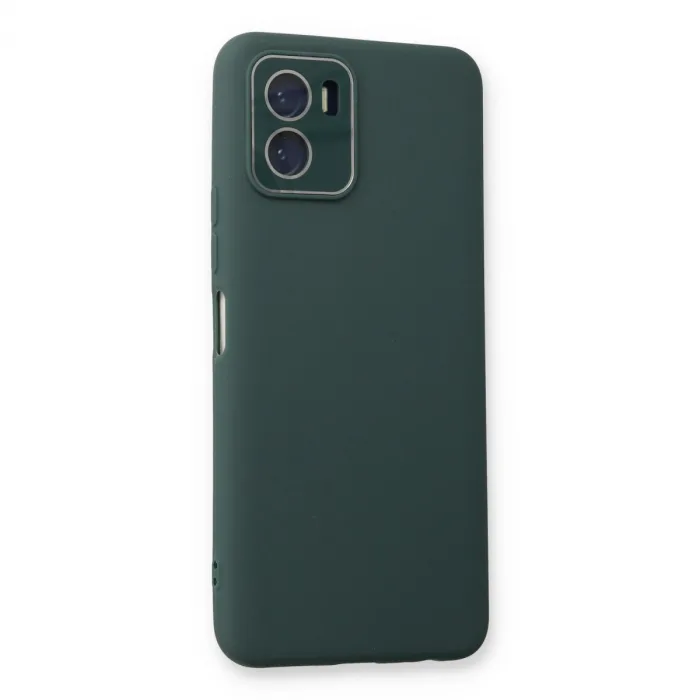 Vivo Y15s Kılıf Lansman Glass Kapak - Koyu Yeşil