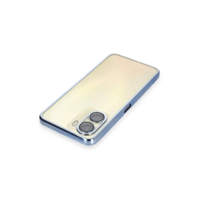 Vivo Y16 Kılıf Razer Lensli Silikon - Açık Mavi