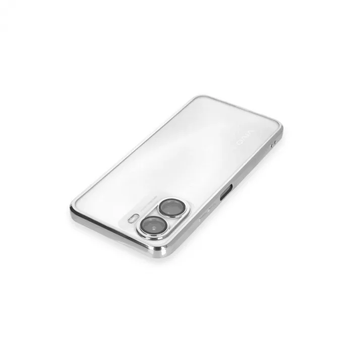 Vivo Y16 Kılıf Razer Lensli Silikon - Gümüş