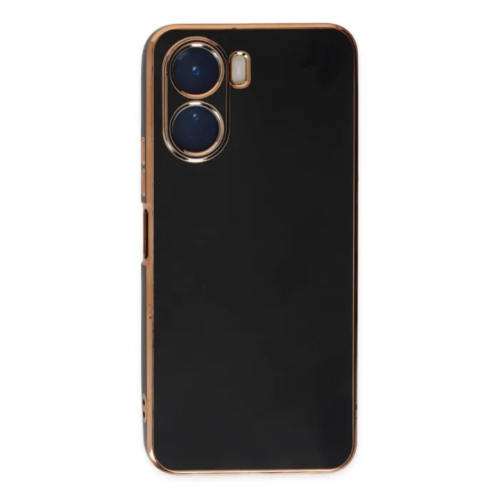 Vivo Y16 Kılıf Volet Silikon - Siyah