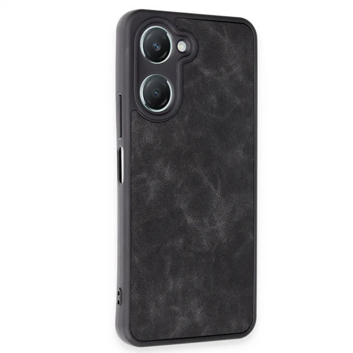 Vivo Y18 Kılıf Aras Deri Kapak - Siyah