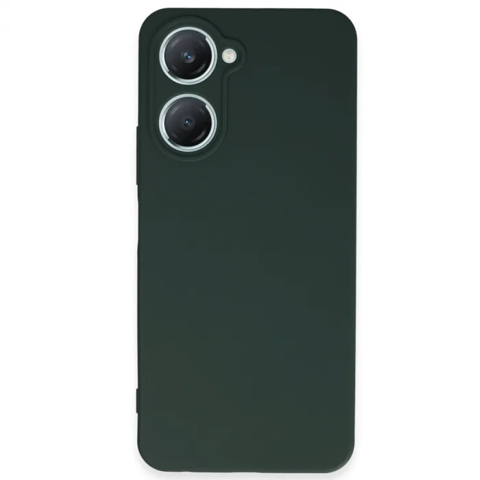 Vivo Y18 Kılıf First Silikon - Koyu Yeşil