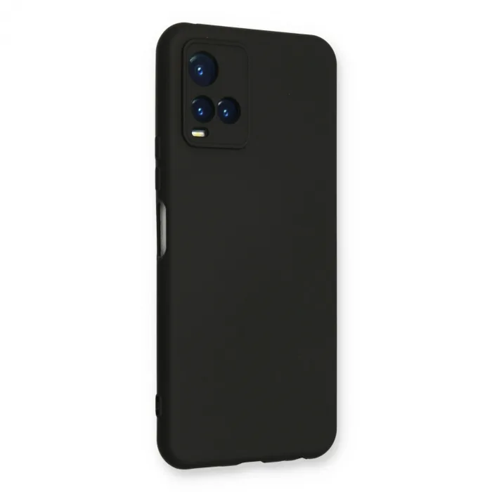 Vivo Y21s Kılıf Nano İçi Kadife Silikon - Siyah