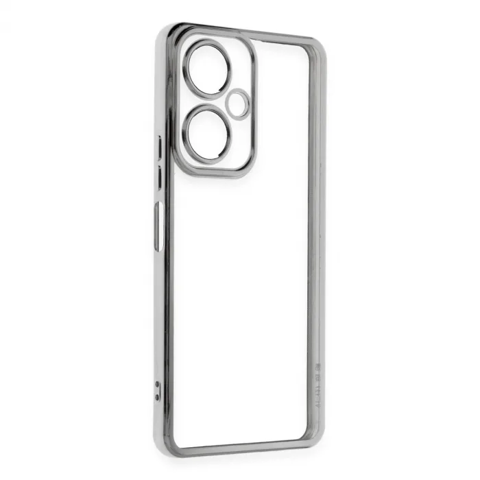 Vivo Y27 Kılıf Razer Lensli Silikon - Gümüş