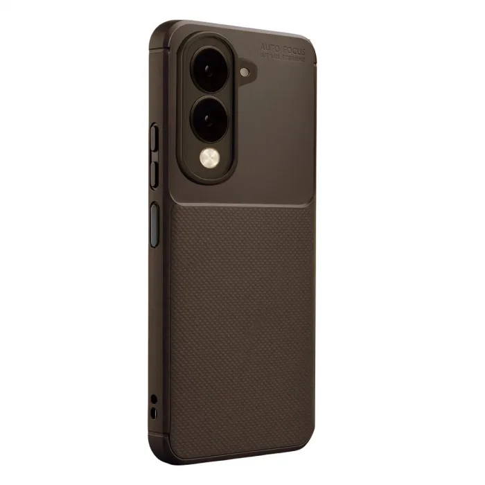 Vivo Y29s Auto Focus Karbon Kapak - Kahverengi